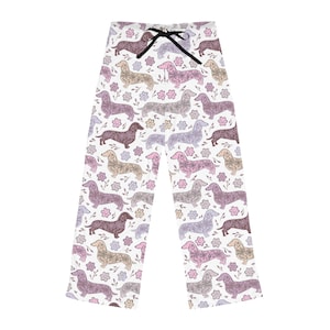 Women&#39;s Dachshund Pajama Pants Dachshund Gift Cute Sleepwear Dog Lover Gift Doxie Mom Gift For Dog Mom Sausage Dog Wiener Dog Gift For Her