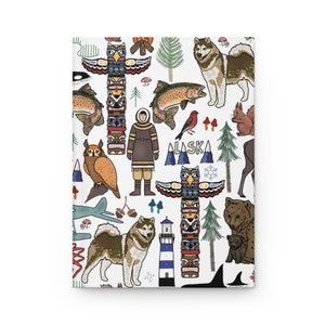 Alaska Hardcover Journal Alaska Gift Alaska Souvenir Wilderness Nature Alaska Wild Alaska Pride Hiking Souvenir Camping Gift Travel Journal