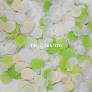 Bulk Biodegradable Wedding Confetti - White, Beige, Mint  - 1.5cm Circle Confetti -  Parties Throwing, Table Decorations