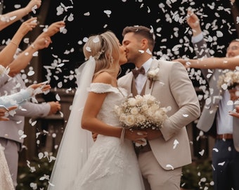 Groß biologisch abbaubare Hochzeitskonfetti, 1,5 cm Kreis Konfetti, Partys Werfen, Tischdekoration, Rosa Pfirsich Gelb Blau Grün Weiß Regenbogen