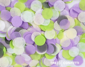 Confettis de mariage biodégradables en vrac - Blanc, Beige, Violet, Gris, Menthe - Confettis circulaires de 1,5 cm - Lancer de fêtes, Décorations de table