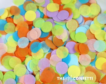 Biologisch abbaubares Konfetti - Regenbogen-Mix - Massenhochzeitswurf - 1,5-cm-Kreiskonfetti - Partys werfen, Tischdekoration