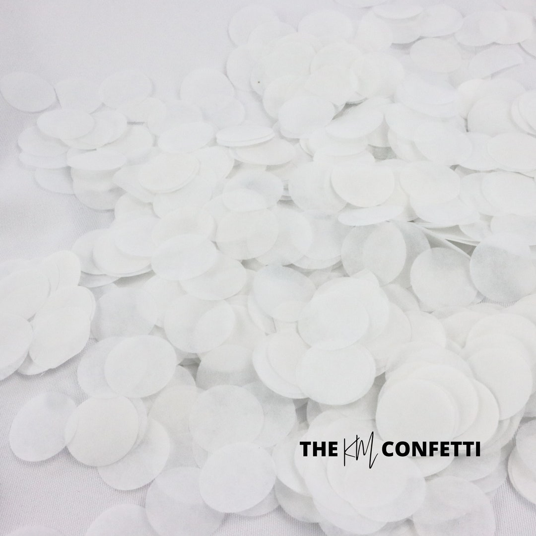 Bulk Biodegradable Wedding Confetti, Classic White 1.5cm Circle
