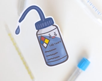 Lab Tears Wash Bottle Vinyl Sticker – Laboratory Science