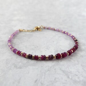 2mm ruby ombre bracelet main image 1