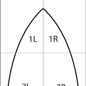 Grote surfplanksjabloon (5 1/2 FT)