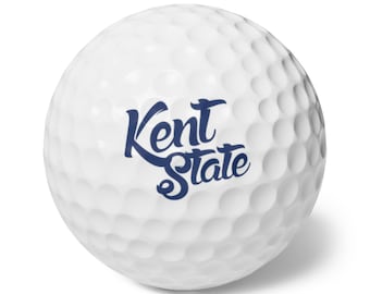 Kent State Golf Balls, Set of 6 - Fun Golf Gifts, Great for Golf Lovers, Golf Accessories, Unique Sport Gifts, Humorous Golf Balls