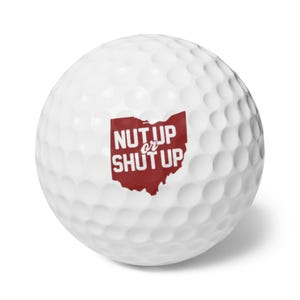 Ohio Pride Golf Balls, Set of 6 - Fun Golf Gifts, Great for Golf Lovers, Golf Accessories, Unique Sport Gifts, Humorous Golf Balls