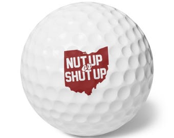 Ohio Pride Golf Balls, Set of 6 - Fun Golf Gifts, Great for Golf Lovers, Golf Accessories, Unique Sport Gifts, Humorous Golf Balls