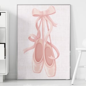Coquette Ballerina Print, Balletcore Poster, Gift for daughter,  gift for teen girl, Coquette wall art, Coquette wall print, bedroom decor