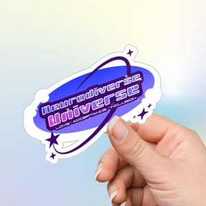 Pegatina de neurodiversidad, calcomanía de concienciación sobre el autismo, calcomanía para maestros, calcomanía de inclusión, etiqueta de neurodiversidad Y2K, regalo para ella, regalo para necesidades especiales