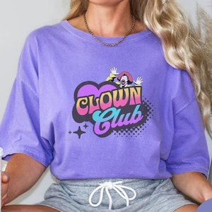 Clowncore Shirt, Y2K Gift for Boyfriend, Clown Top,  Kidcore Clothes, Clown Tshirt, Weirdcore Tee,Vintage T-shirt,Gift for Aunt, Bestie gift