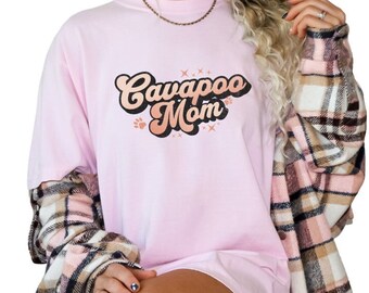 Tshirt Cavapoo pour amoureux des chiens, chemise pour maman chien, chemise maman chien rétro, chemise maman chien, t-shirt Cavoodle, cadeau maman, cadeau pour amoureux des chiens, cadeau pour nouveau propriétaire de chien
