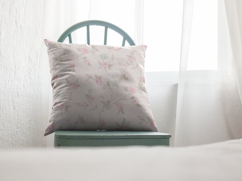 Coquette Cushion and Cover gift for daughter, ballet core accent pillow, pink room decor, floral cushion, floral home decor, cute pink decor image 10