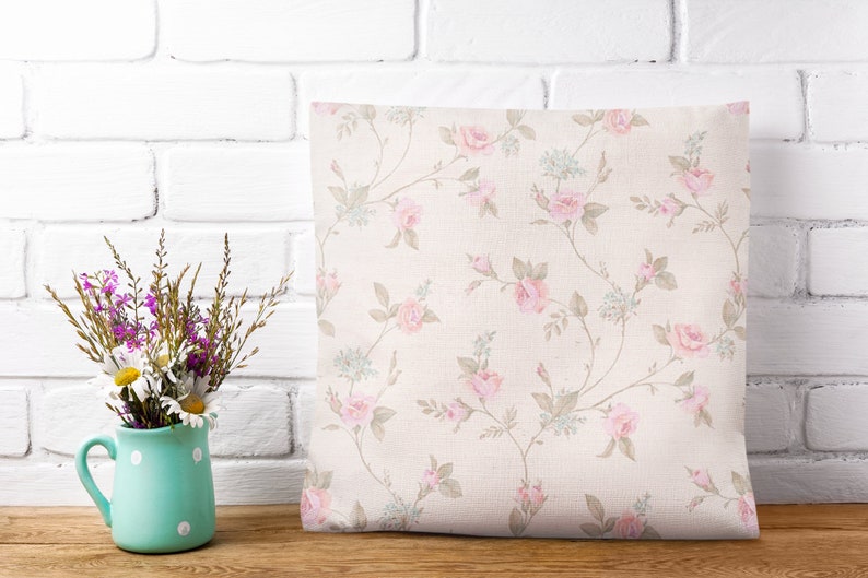 Coquette Cushion and Cover gift for daughter, ballet core accent pillow, pink room decor, floral cushion, floral home decor, cute pink decor image 7