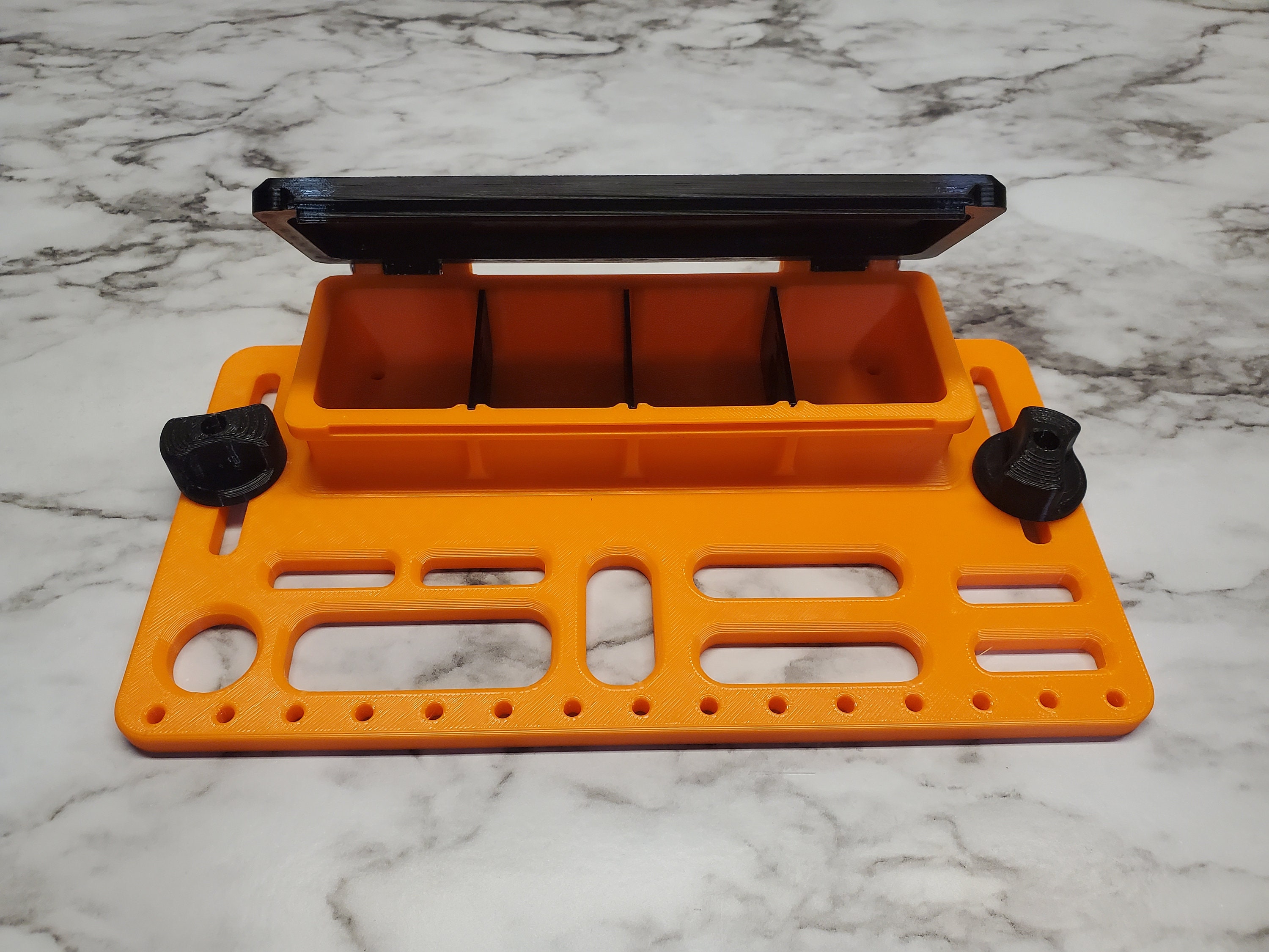 Rail Mount Tool & Tackle Holder With Lid Read Description to Add on T-bolts  