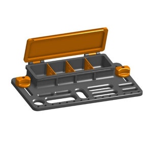 Rail Mount Tool & Tackle Holder with Lid