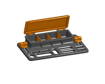 Rail Mount Tool & Tackle Holder with Lid