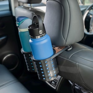 Car Backseat Headrest Cup Holder: Interchangeable Sizes for Bottles, Cups, Tumblers