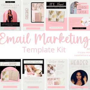 Email Template, Canva Email Template, Welcome Email, Newsletter Template, Mailchimp Template, Sales Email Template, Pink email template