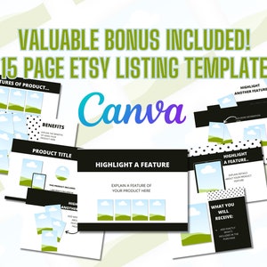 Valuable Bonus Included. 15 Page Etsy ListingTemplate.