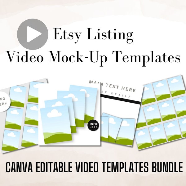 Etsy Digital Product Video Template - Digital Planner Listing Video Template -Canva Video Templates for Digital Products -Etsy Digital Video
