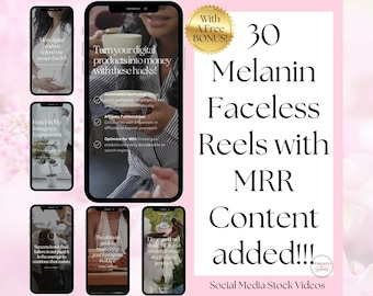 Melanin Faceless Reel con contenido/Contenido DFY MRR/Carretes sin rostro para mujeres negras/Estética de melanina/Videos de archivo de melanina/Contenido MRR