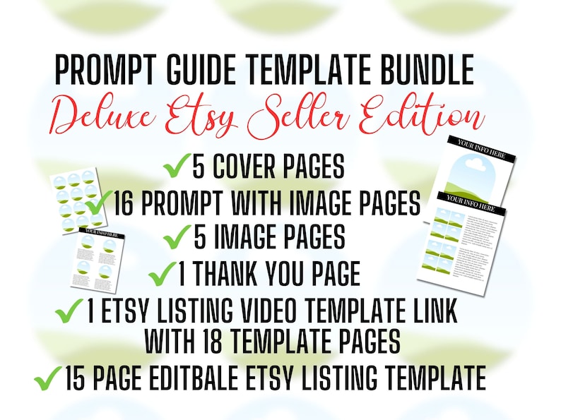 Prompt Selling Kit-Prompt Guide Template-Etsy Seller Resource Bundle-Prompt Guide Template Bundle-AI Prompt Guide & Organizer Template image 4