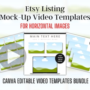 Etsy Digital Product Video Template - Canva Video Templates for Digital Products -Horizontal Video Template for Etsy Listing- Digital Art