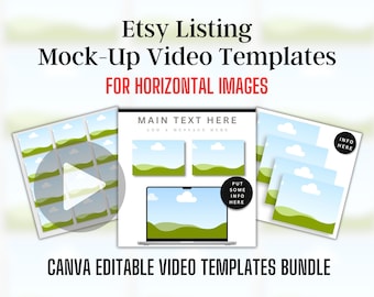 Etsy Digital Product Video Template - Canva Video Templates for Digital Products -Horizontal Video Template for Etsy Listing- Digital Art