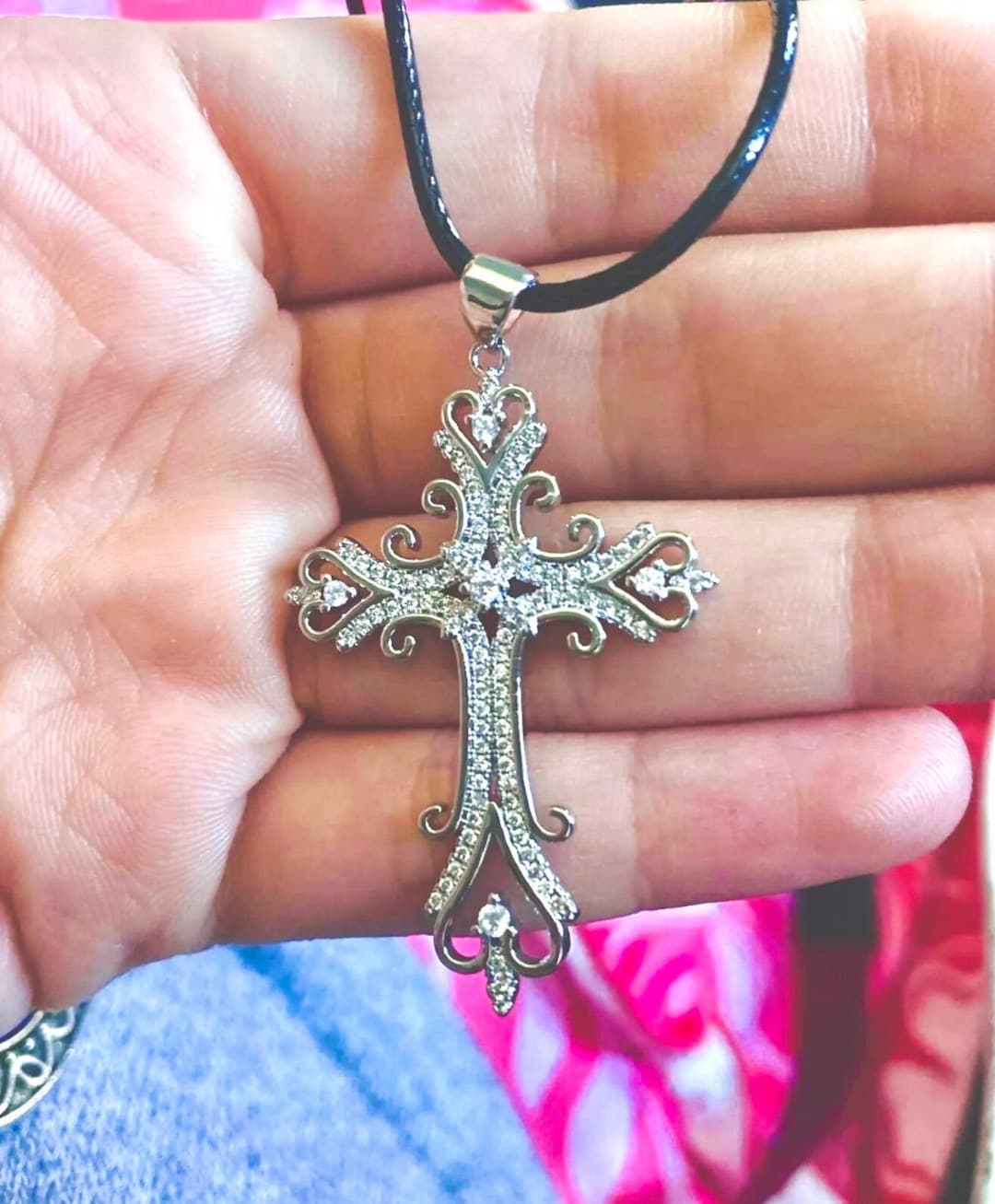 Y2K Gothic Rhinestone Cross Necklace - Etsy Y2K Gothic Rhinestone Cross Necklace - Etsy
