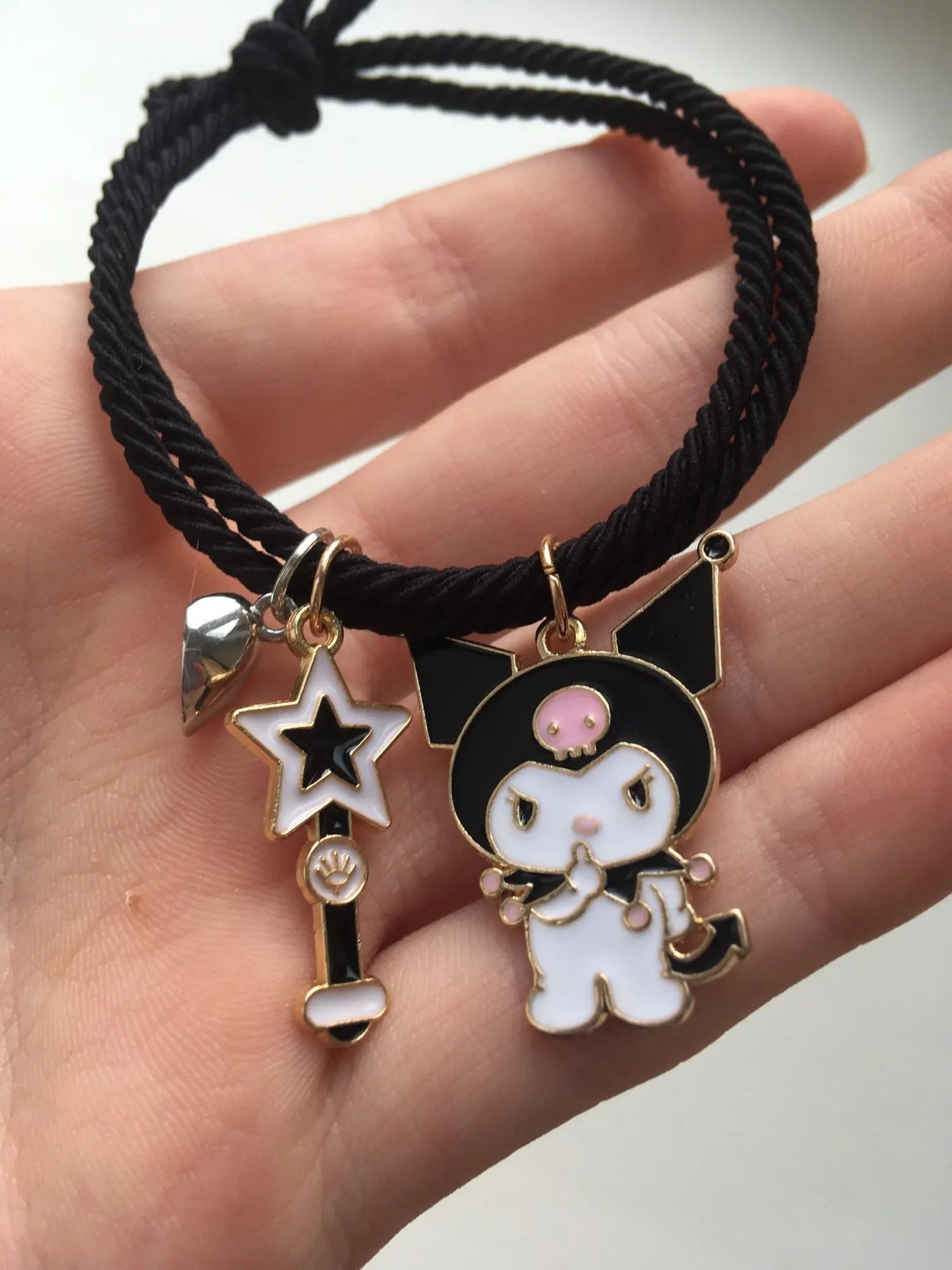 Y2K Kuromi/my Melody Matching Friendship Bracelets - Etsy