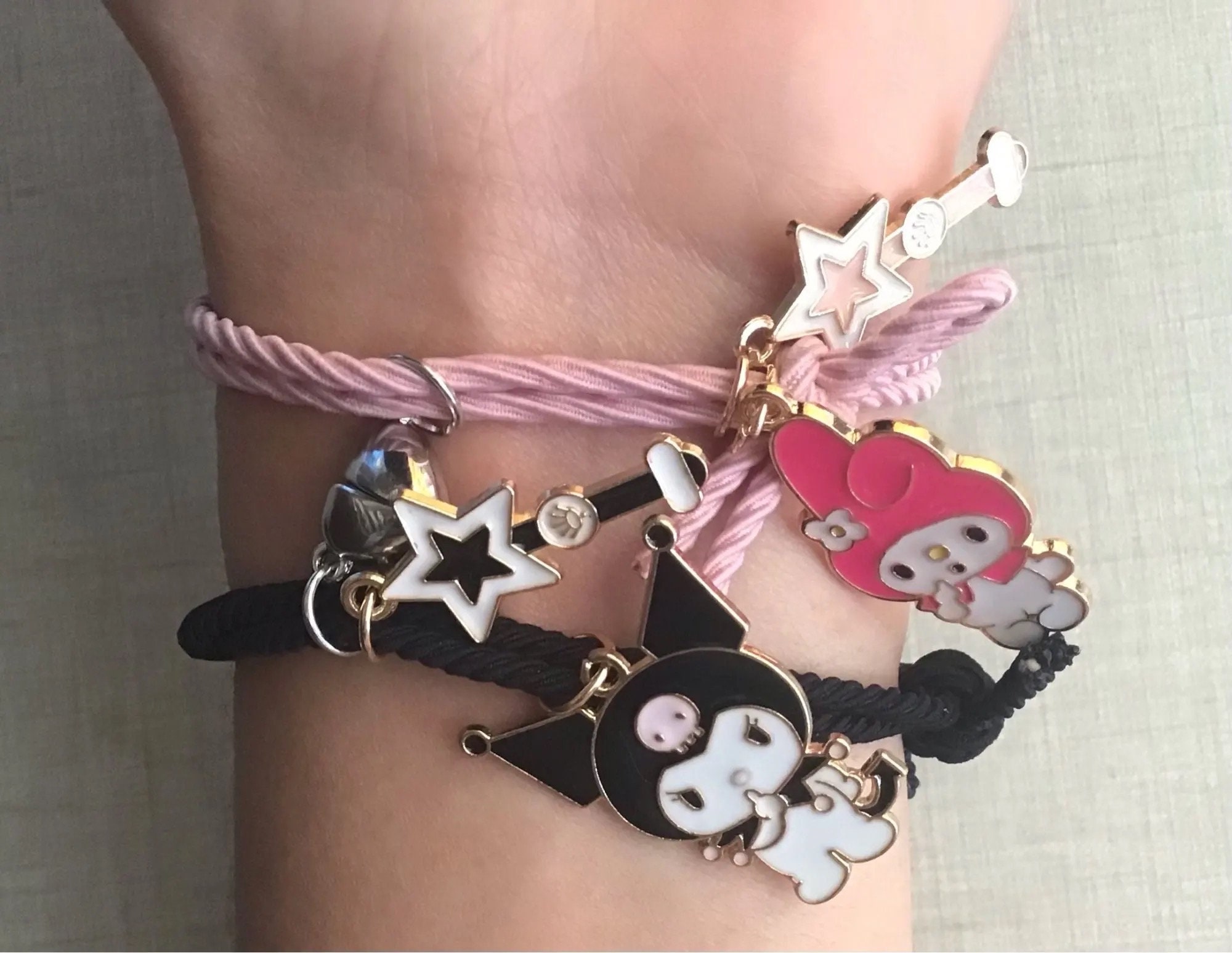 Y2K Kuromi/my Melody Matching Friendship Bracelets - Etsy Y2K Kuromi/my Melody Matching Friendship Bracelets - Etsy