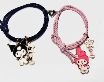 Y2K Kuromi/my Melody Matching Friendship Bracelets - Etsy