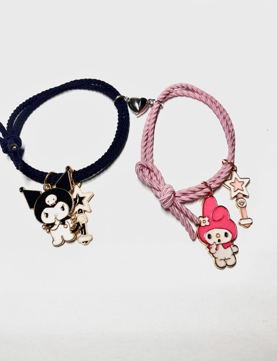 Y2K Kuromi/my Melody Matching Friendship Bracelets - Etsy