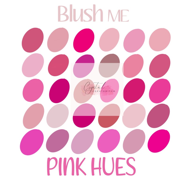 Procreate Color Palette HEX Codes Included Hues of Blush Etsy
