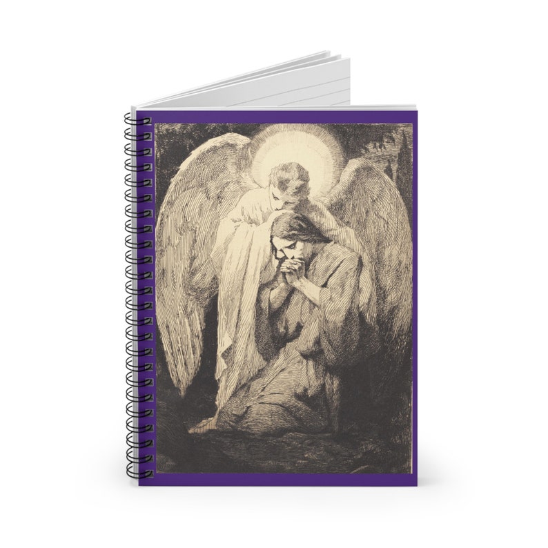 Jesus in Garden of Gethsemane With Arch Angel 1910 Black and White ...