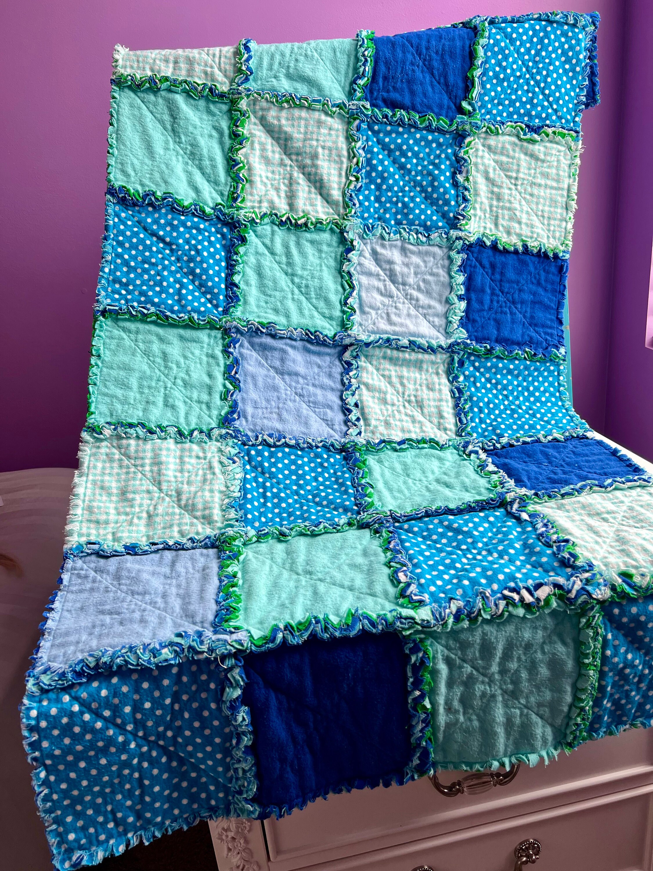 Baby boy rag quilt