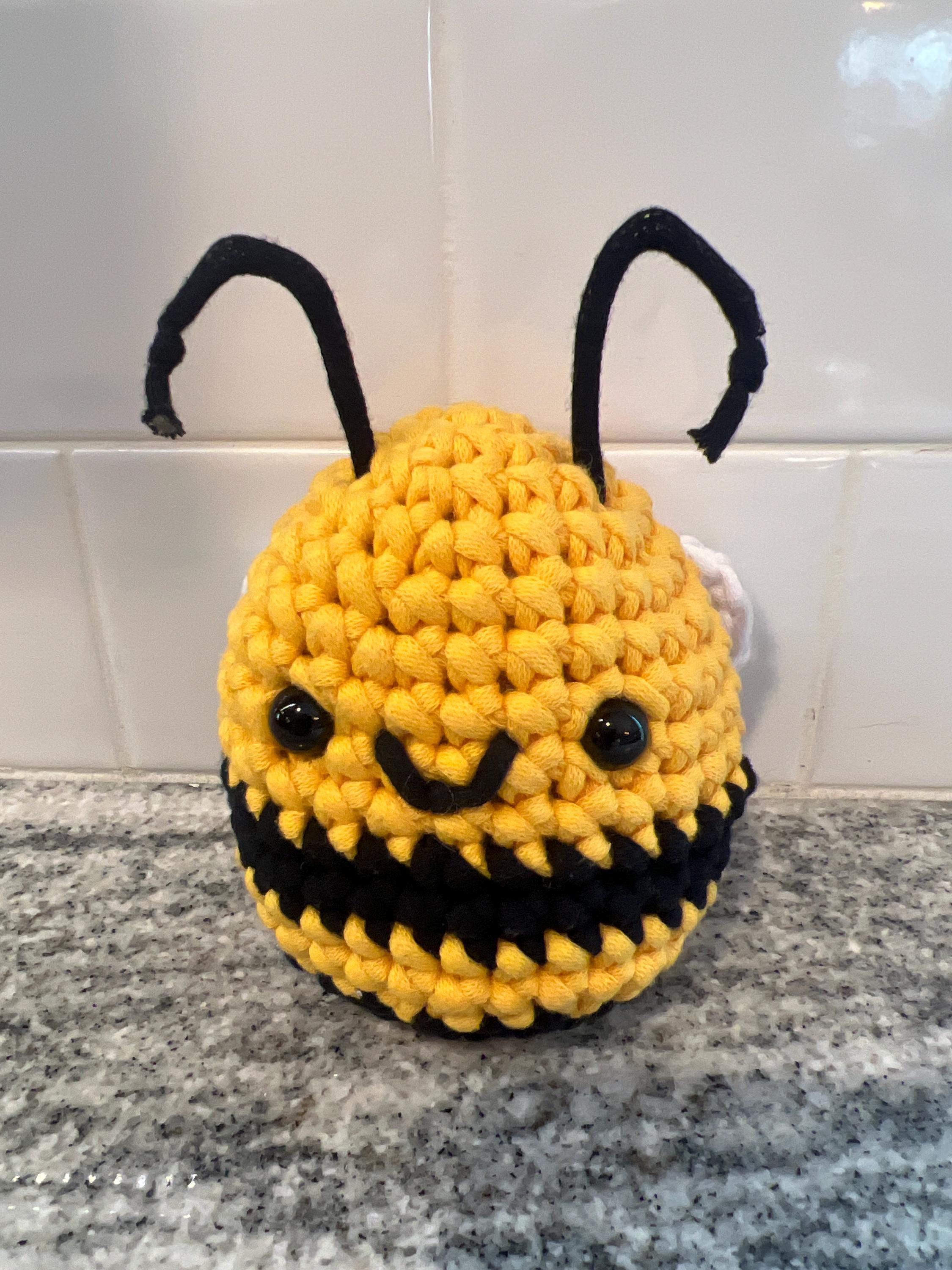 Cornelius the Bee Crochet Plushie Completed Wooble Crochet