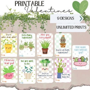 Punny Funny Valentines Card Descargar plantas suculentas imprimibles