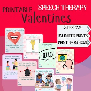 Tarjetas divertidas para el día de San Valentín con logopedia