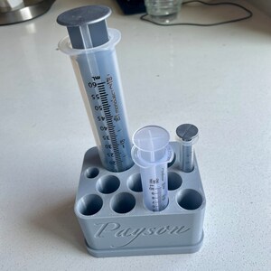 Custom Syringe holder/drying rack made to order. Customized with your name! image 4