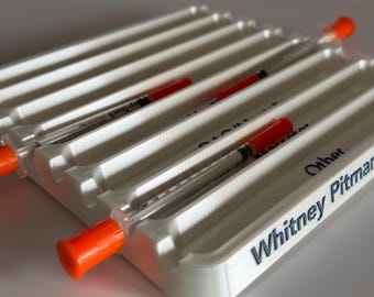 9-Slot Syringe Tray – Personalized Aesthetic Practitioner Organizer. Customizable!
