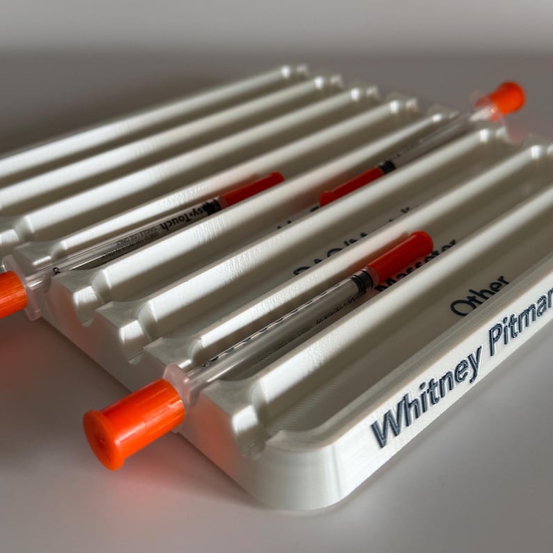 9-Slot Syringe Tray – Personalized Aesthetic Practitioner Organizer. Customizable! image 1