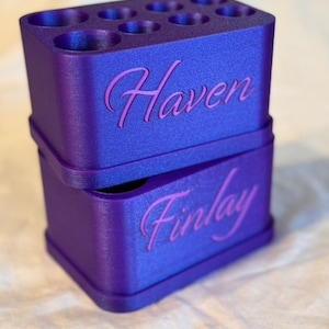 Custom Syringe holder/drying rack made to order. Customized with your name!