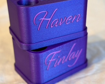 Custom Syringe holder/drying rack made to order. Customized with your name!