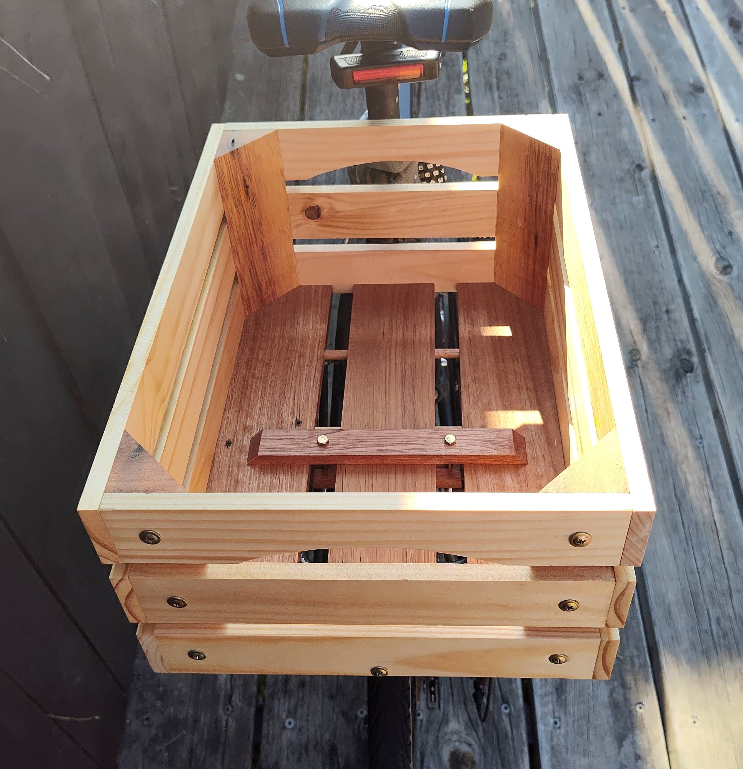 Crate For Bike Rack Wooden Bike Crate - Etsy