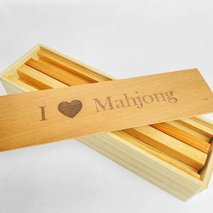 Wooden Box for Mahjong tile racks - large size