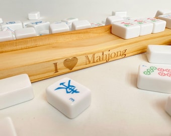 Lot de 4 supports pour carreaux de mahjong personnalisés avec rebord à dossier haut