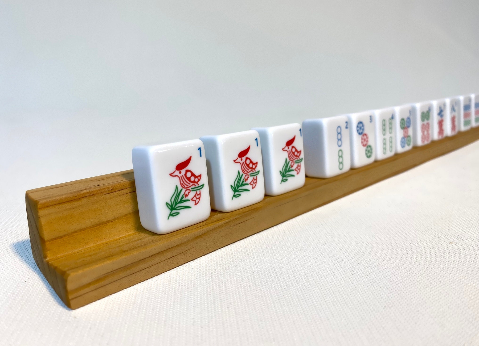 Handcrafted Wooden Mahjong Game